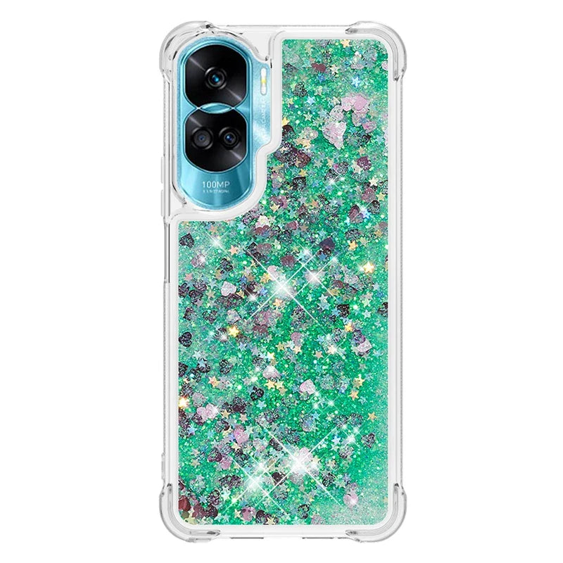 Honor 90 Lite Case on For Funda Honor 90 Lite CRT-NX1 Cover Glitter Dynamic Liquid Case For Huawei Honor90 Lite Phone Case Etui